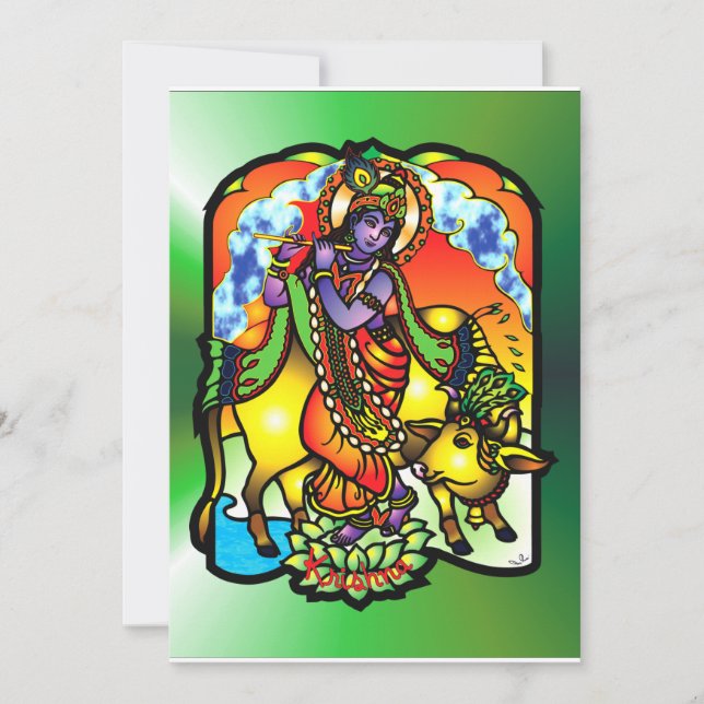 Krishna-inbjudan Inbjudningar (Framsida)