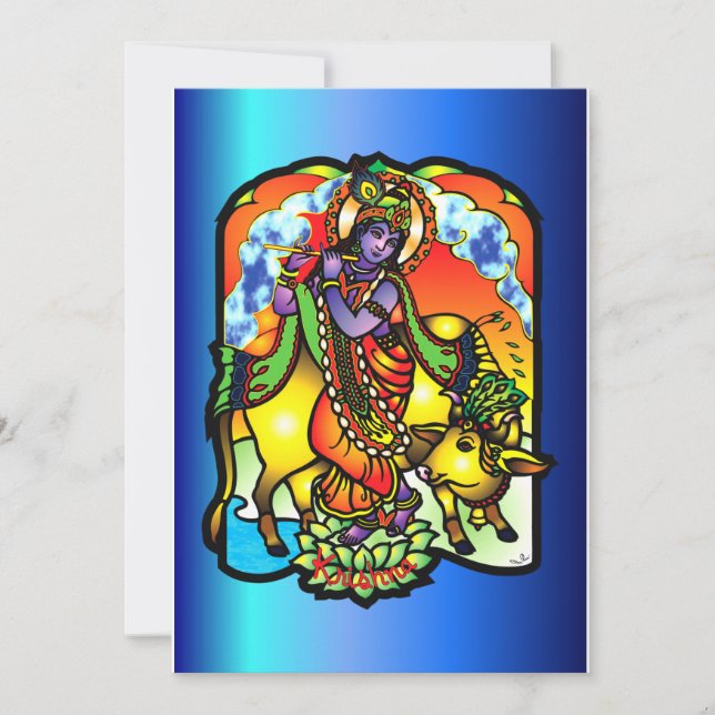 Krishna-inbjudan Inbjudningar (Framsida)