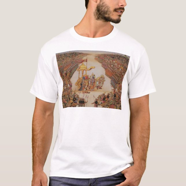 Krishna instruerar Arjuna Tee Shirt (Framsida)
