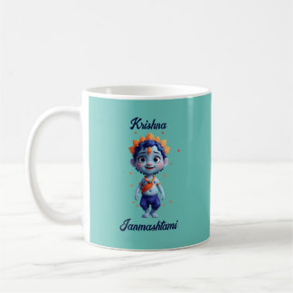 Krishna Janmashtami blue mugg