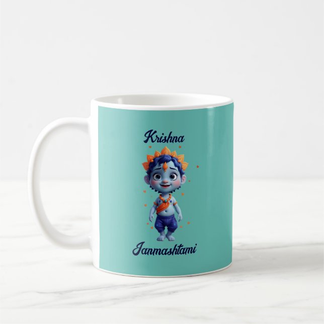 Krishna Janmashtami blue mugg (Vänster)