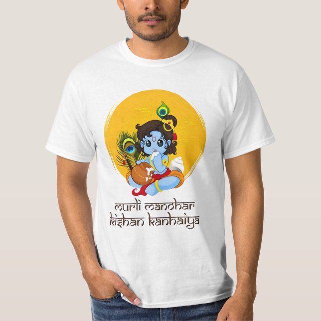 Krishna Janmashtami citat T Shirt (Framsida)