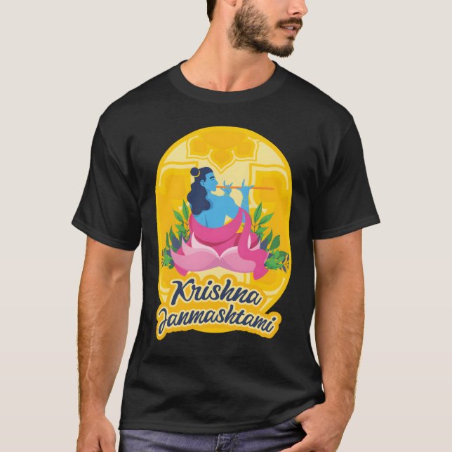 Krishna Janmashtami - Indiens festival T Shirt (Framsida)