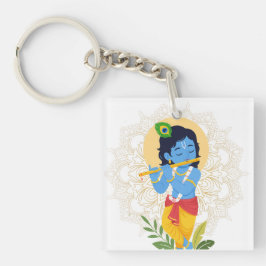 Krishna knapp med flöjt