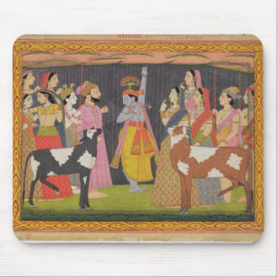 Krishna-lyftberget Govardhana från "Bhagav" Musmatta
