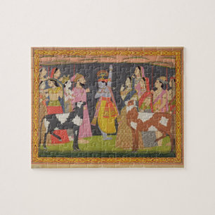 Krishna-lyftberget Govardhana från "Bhagav" Pussel