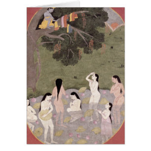 Krishna med koflicka kläder, hälsningskort