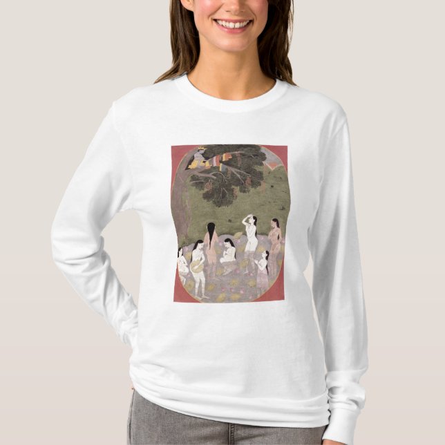 Krishna med koflicka kläder, t-shirt (Framsida)