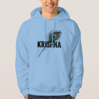 KRISHNA med påfågelfjäder Hoodie