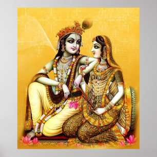 krishna med radha poster