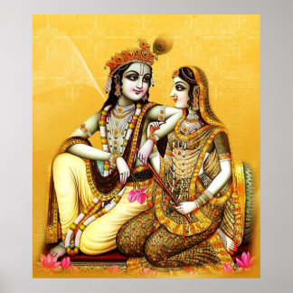 krishna med radha poster