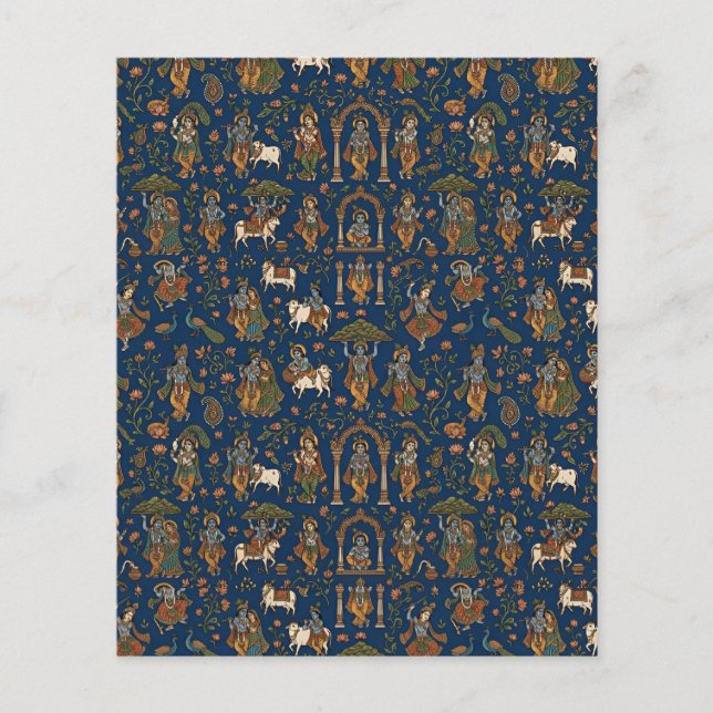 Krishna-mönster Flygblad (Framsidan)