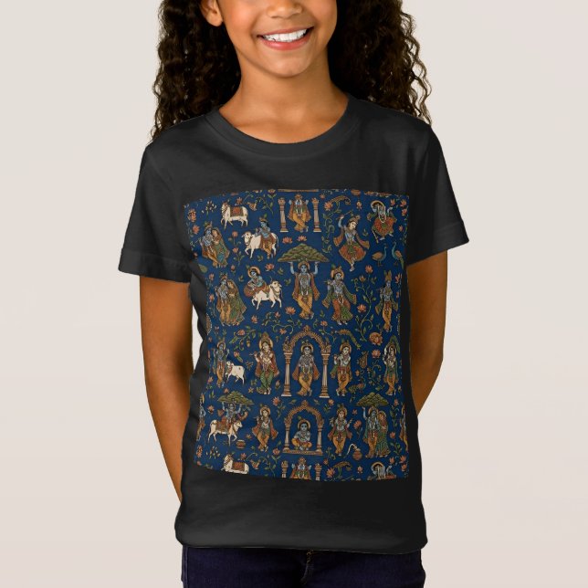 Krishna-mönster T Shirt (Framsida)