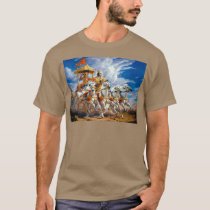 Krishna och Arjuna under Mahabharata Krig T Shirt