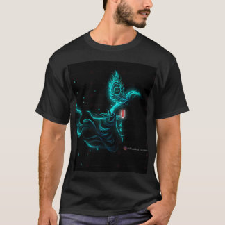 Krishna och mer Pankh-design T-shirt för manar