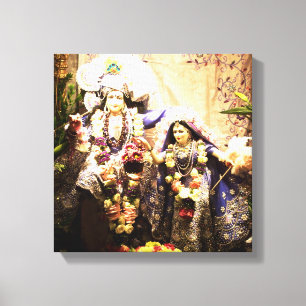 Krishna och Radha Canvastryck