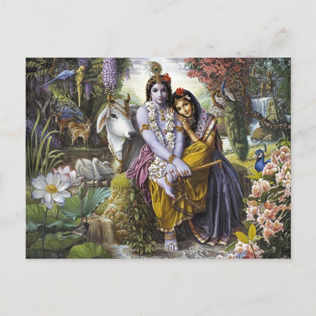 Krishna och Radha-vykort Vykort (Framsida)
