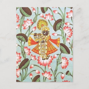 krishna pichwai Postcard Vykort