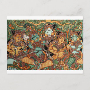 KRISHNA PLAYING FLUTE VYKORT