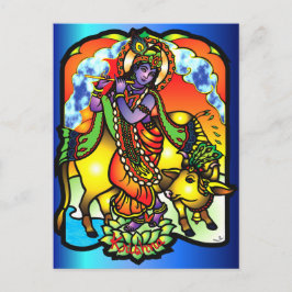 Krishna Postcard Vykort