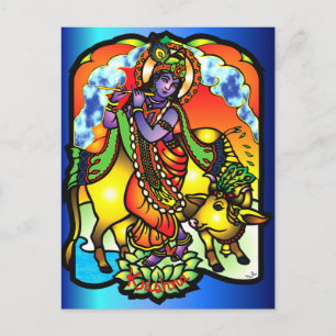 Krishna Postcard Vykort