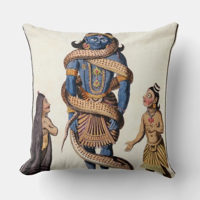 Krishna pressade vid den Kaliya ormen, från 'Voya Kudde (Framsida)