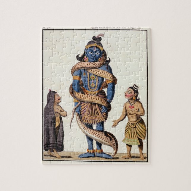 Krishna pressade vid den Kaliya ormen, från 'Voya Pussel (Vertikal)