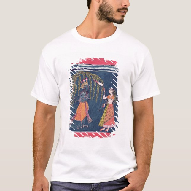 Krishna som leker en flöjt, från 'Vahulaen Tröja (Framsida)