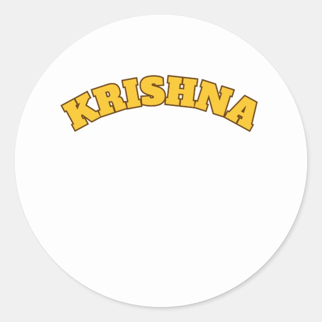 Krishna Stickers Runt Klistermärke (Framsida)