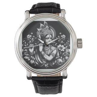 Krishna Svart och Vitt Armbandsur