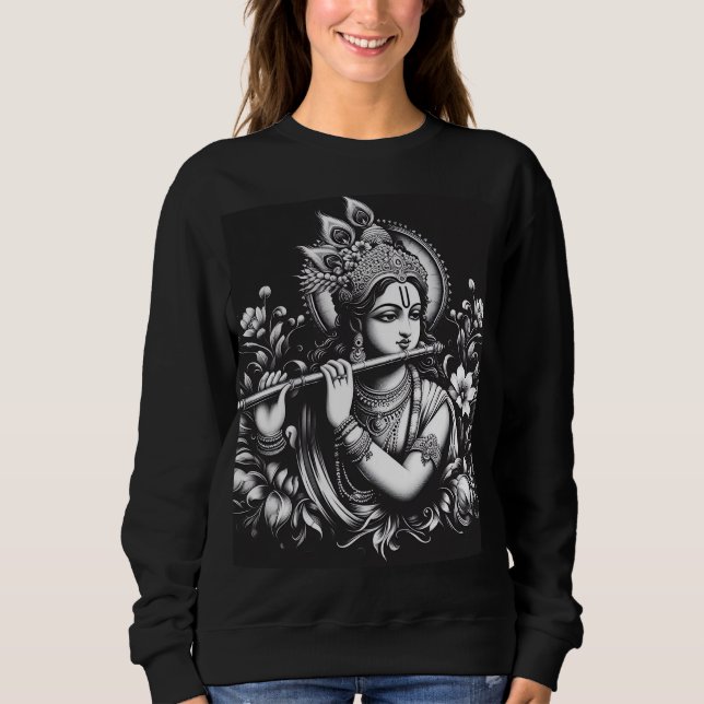 Krishna Svart och Vitt T Shirt (Framsida)