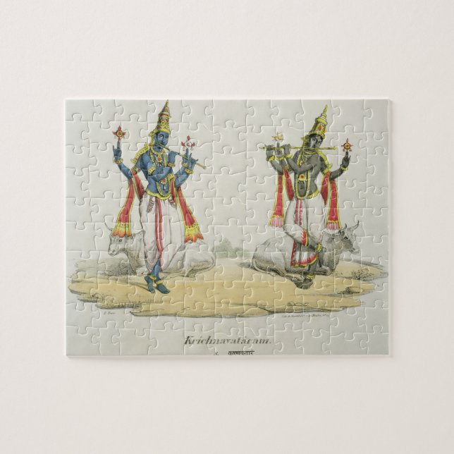 Krishna Venugopala som inristas av de Marlet och Pussel (Horisontell)