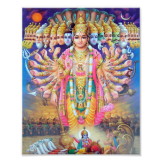 Krishna Vishvarupa Print (8 x 10 tum) Fototryck