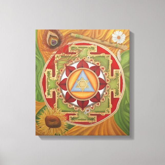 Krishna Yantra Skriv ut Canvastryck (Framsida)