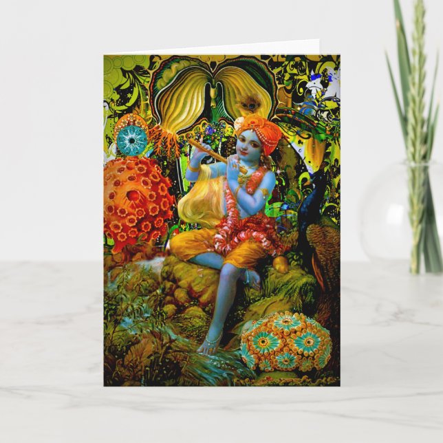 Krishnas flöjt kort (Framsida)