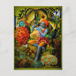 Krishnas Flute Vykort