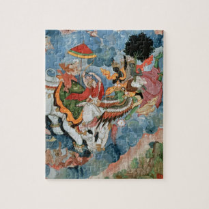 Krishnas strid med Indra, c.1590 Pussel