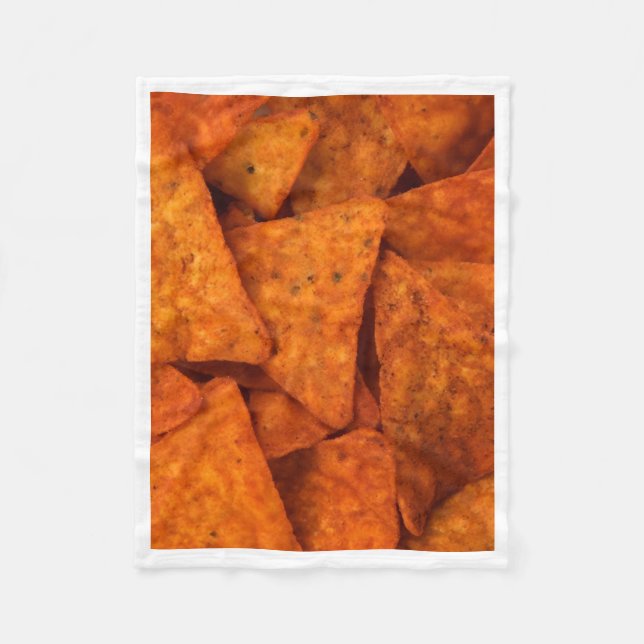 Krisiga Tortilla Nacho Chips Fotografering Filta Fleecefilt (Framsidan)