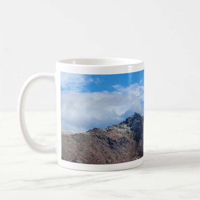 Kriskt Berglandskap med Blå Himmel Kaffemugg (Vänster)