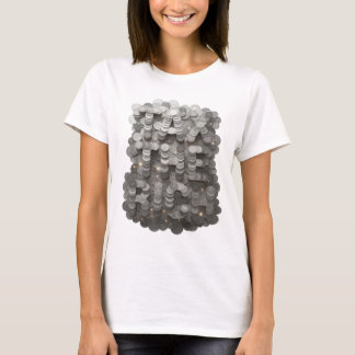 Kriskt grått SKATTJA DE RIKA Citatdesign T Shirt
