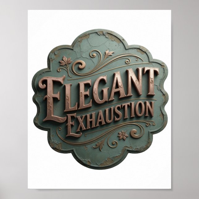 Kriskt Guld ELEGANT UTMATTNING Poster (Framsidan)