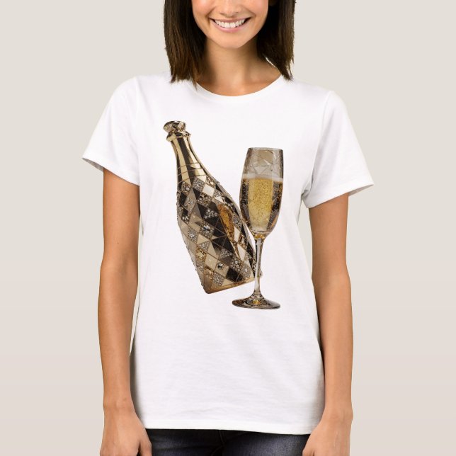 Kriskt silver ABSTRAKT KONST Abstrakt design T Shirt (Framsida)