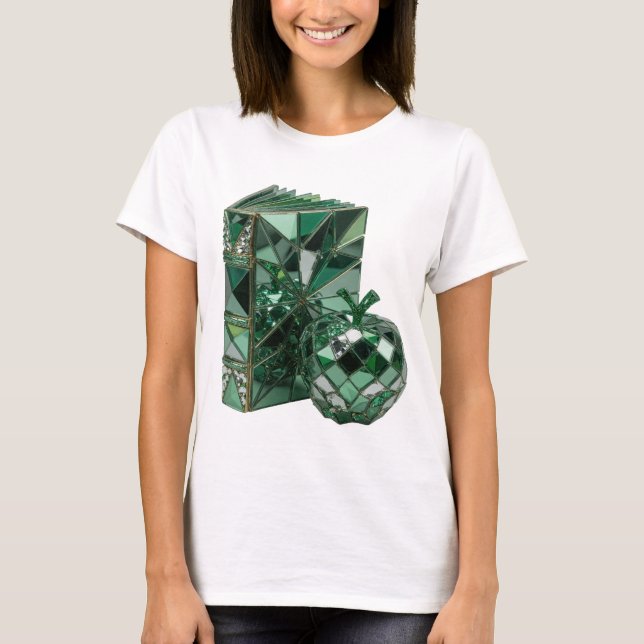 Kriskt Silver ABSTRAKT KONST Design v3 T Shirt (Framsida)