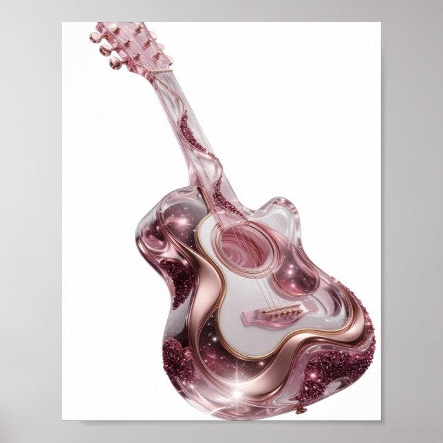 Kriskt silver ABSTRAKT KONST Grafisk design Poster (Framsidan)