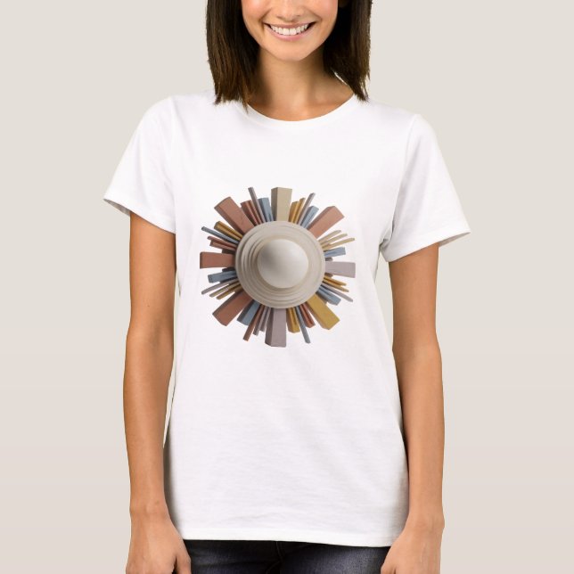 Kriskt Silver ABSTRAKT KONST Modern Design v2 T Shirt (Framsida)