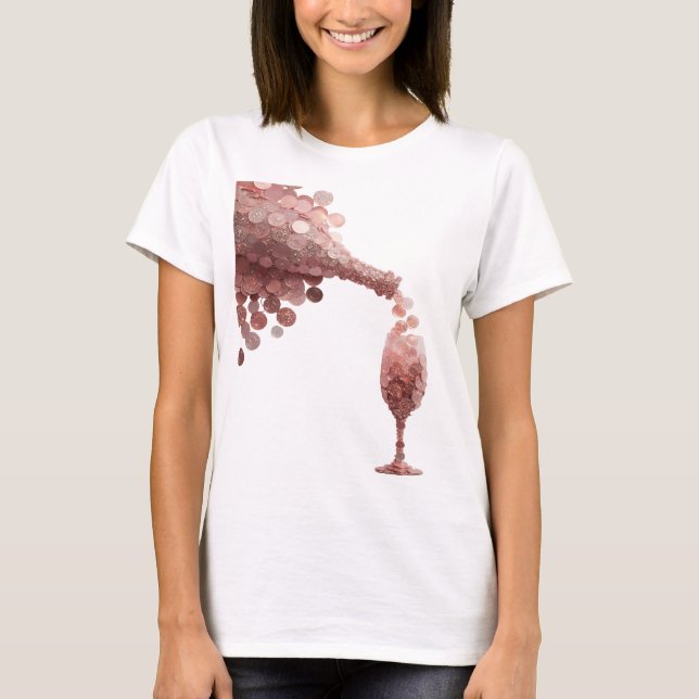 Kriskt silver ABSTRAKT KONST Statement Design T Shirt (Framsida)