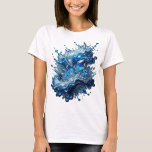 Kriskt silver VATTENELEMENT Textdesign T Shirt