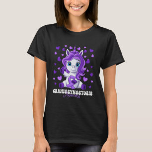 Krisosynostosis Awareness Month Lila Ribbon Uni T Shirt