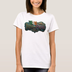 Krisp lila IRländskt och stolt Bärbar konst T Shirt