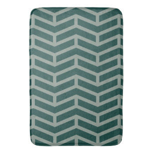 Krisp Vassa motstående pilar Chevron Two Tone Grön Badrumsmatta